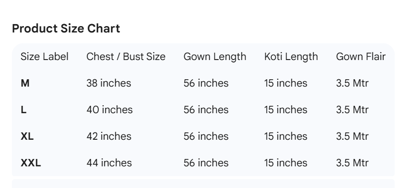 HERITAGE FLAIR ENSEMBLE KOTI AND GOWN SET