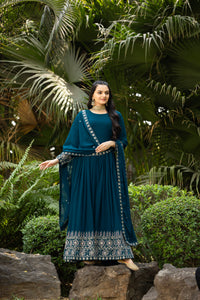 HEMLINE FLAIR PREMIUM GOWN AND DUPATTA SET