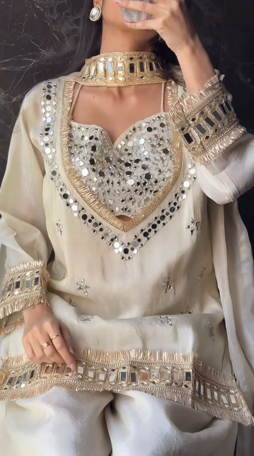 ETHEREAL IVORY MIRROR 3-PIECE SET