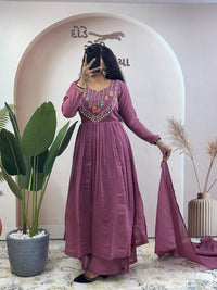 KARIGARI MUSE CHANDERI SUIT WITH DUPATTA