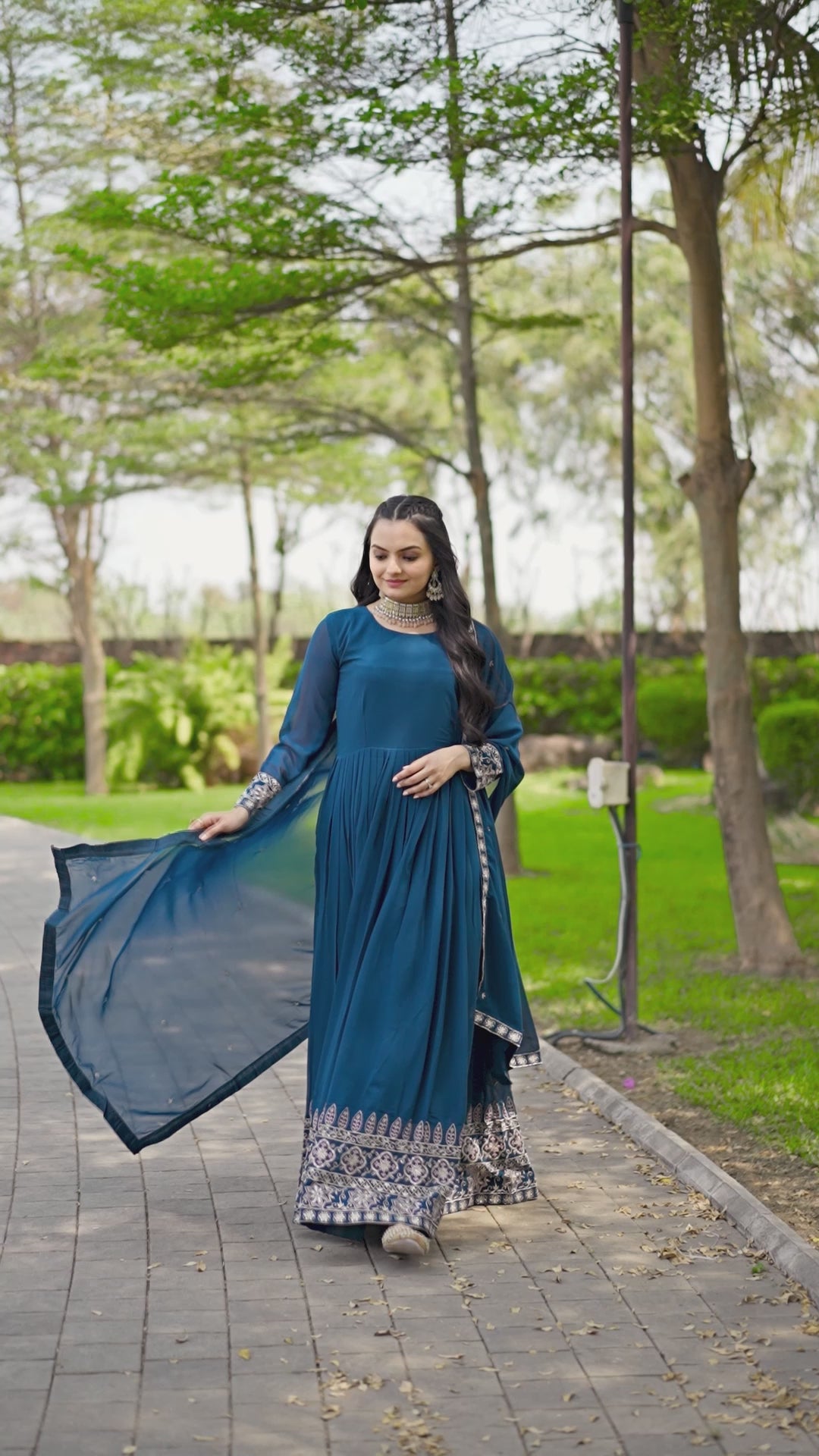HEMLINE FLAIR PREMIUM GOWN AND DUPATTA SET